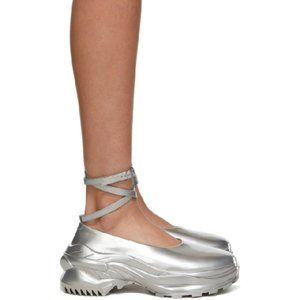Maison Margiela Silver Chunky Ankle Strap Sneakers